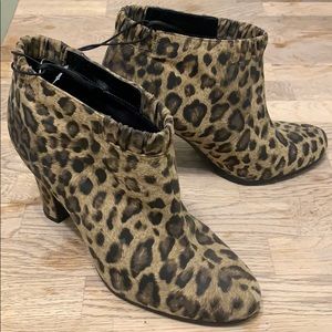 Brand new leopard print booties